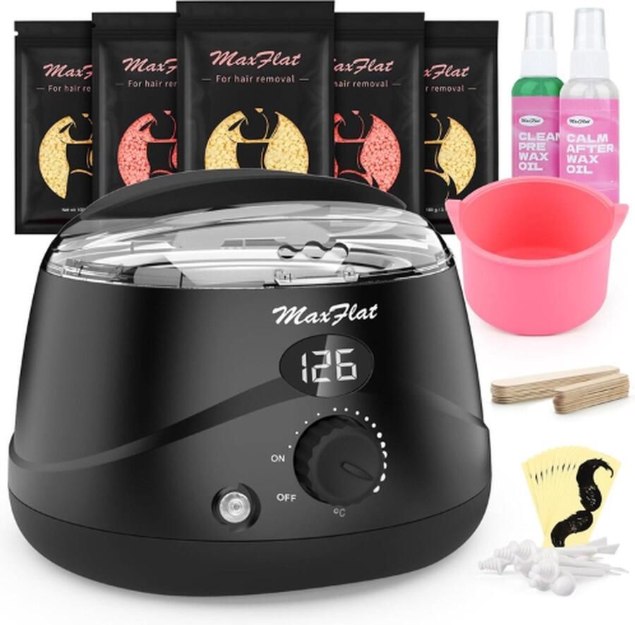 TADES MaxFlat Wax Apparaat (Met Wax Set) Wax Ontharen Wax apparaat ontharen Wax Verwarmer Ontharingsapparaten Ontharingsapparaat Wax Apparaat Set Wax Machine Wax Beans Wax Parels