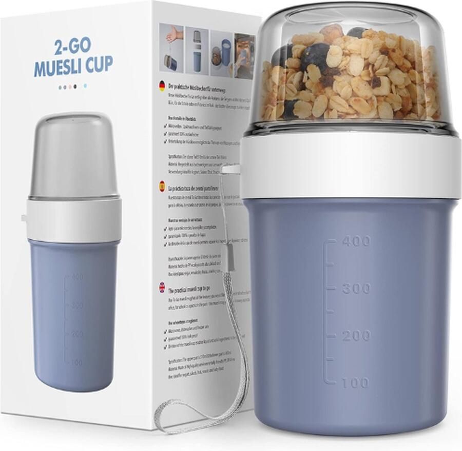 Tades Yoghurt Beker To Go Yoghurtbeker Muesli beker Lunchbeker Schoolbeker Mueslibeker To Go Lunchpot Yoghurt Beker Muesli