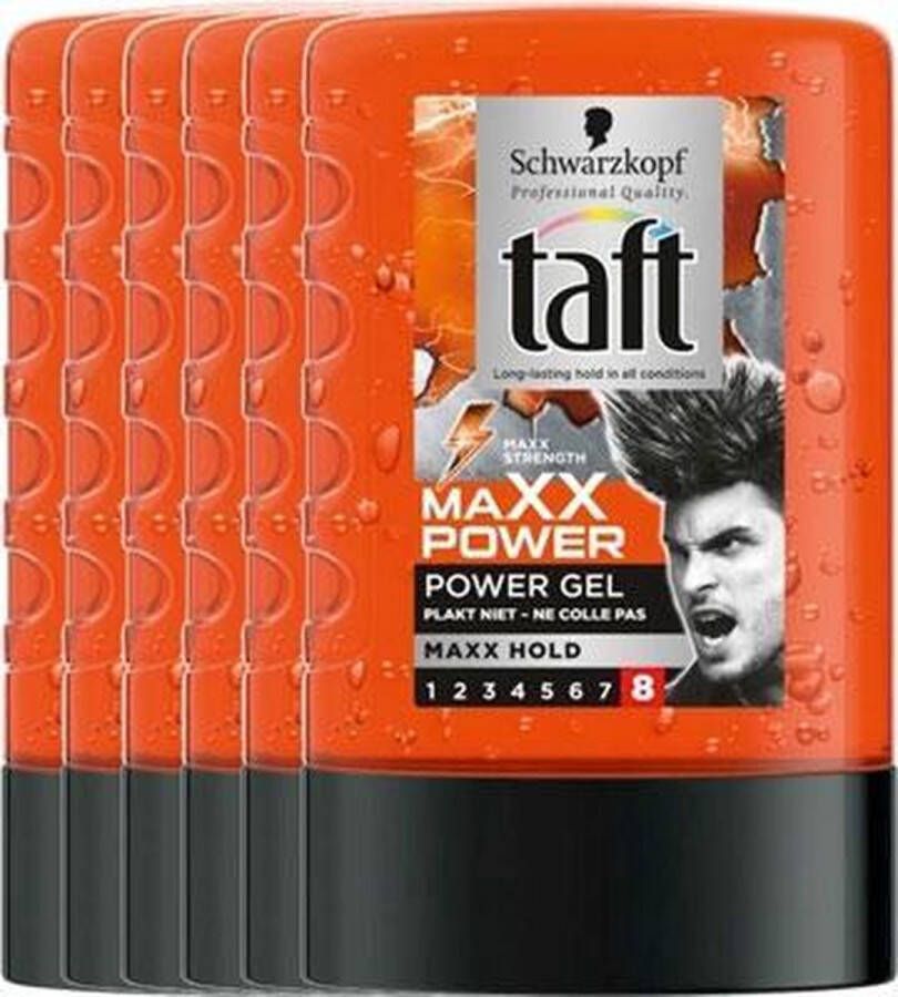 Schwarzkopf Taft Haargel Maxx Power Styling Gel 6x 300ml (Hold level 8)