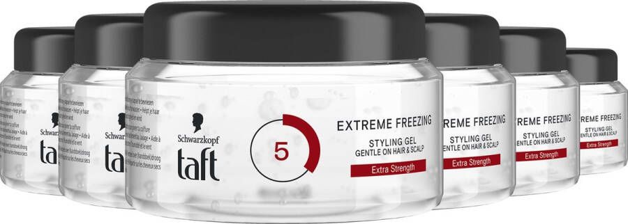 Schwarzkopf Taft Extreme Freezing Gel pot voordeelverpakking 6 x 250 ml