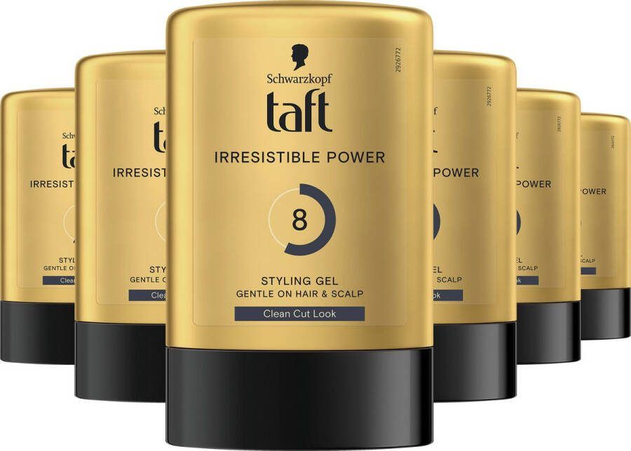 Taft Irresistible Power Gel Tottle Haargel Haarstyling Voordeelverpakking 6 x 300 ml