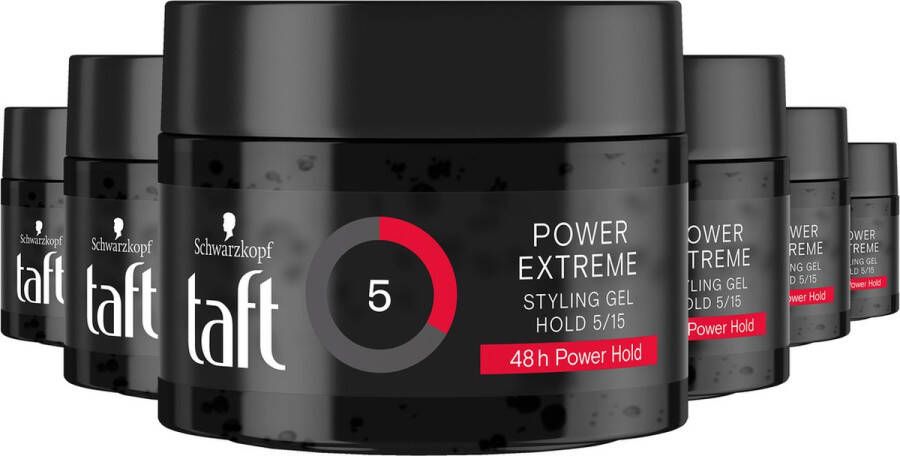 Taft Power Extreme Gel Haargel Haarstyling Voordeelverpakking 6 x 250 ml