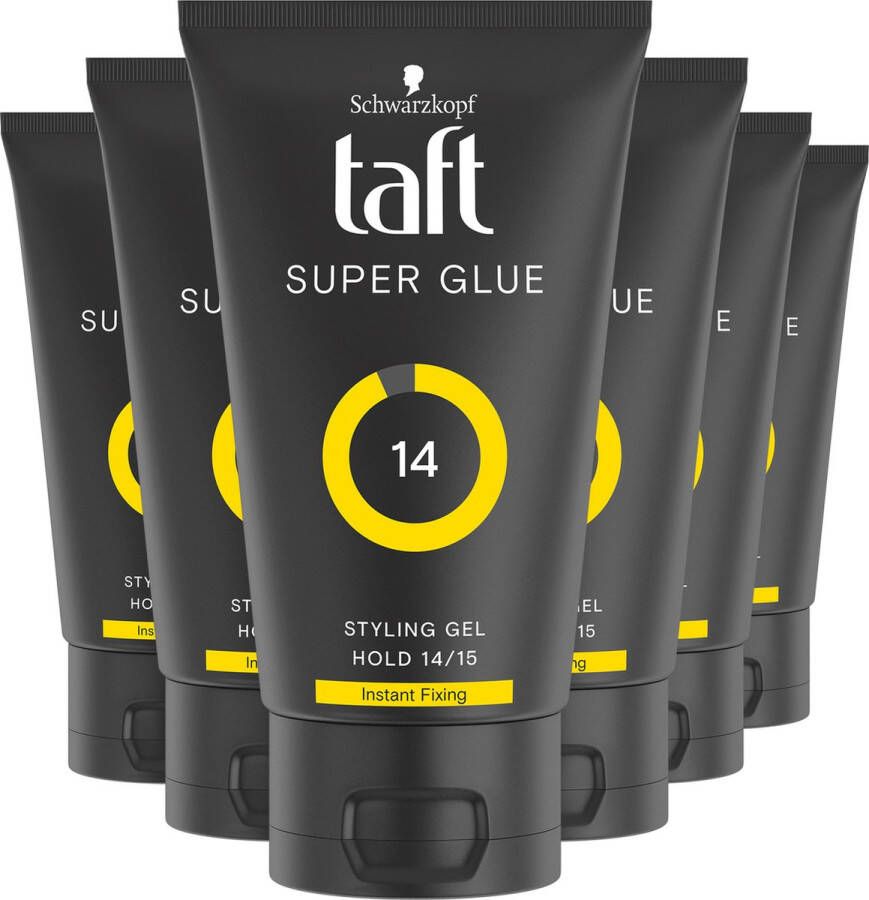 Taft Styling Super Glue Tube Haargel Haarstyling Voordeelverpakking 6 x 150 ml