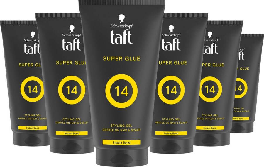 Taft Styling Super Glue Tube Haargel Haarstyling Voordeelverpakking 6 x 150 ml