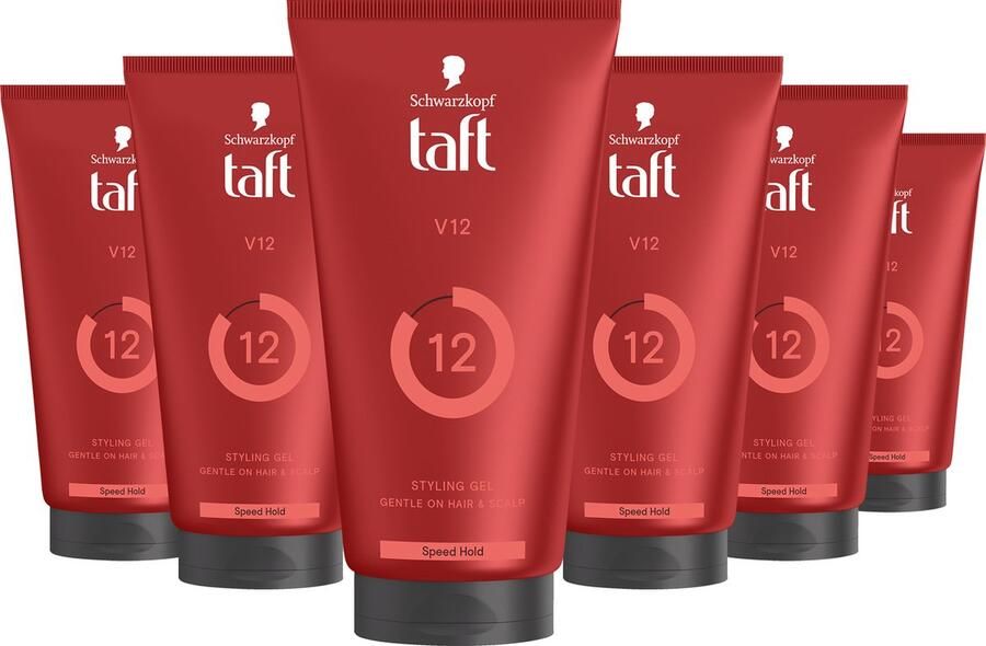 Taft Styling V12 Power Gel Tottle Haargel -Haarstyling Voordeelverpakking 6 x 150 ml
