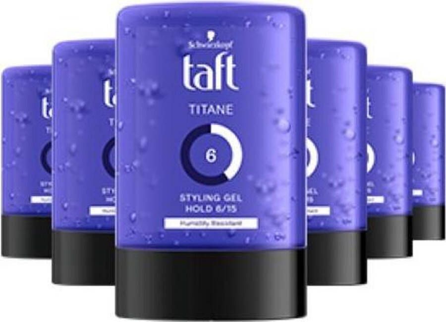 Taft Titane Styling Gel Tottle Haargel Haarstyling Voordeelverpakking 6 x 300 ml