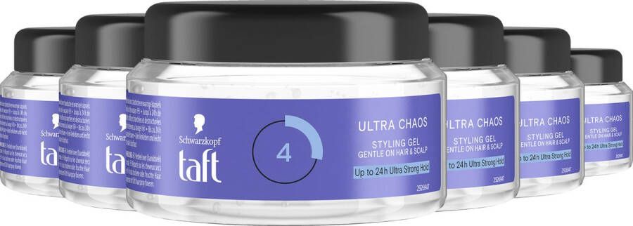 Schwarzkopf Taft Ultra Chaos Gelee pot gel voordeelverpakking 6 x 250 ml