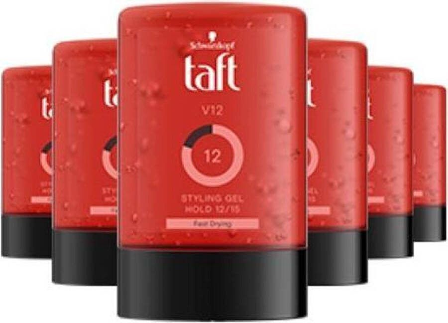 Taft V12 Power Gel Haargel Tottle 6x 300ml Grootverpakking