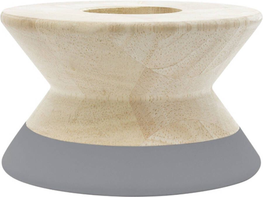 TAK Design Maysa Diabolo Theelichthouder Hout Ø12 x 7 3 cm Beton Grijs