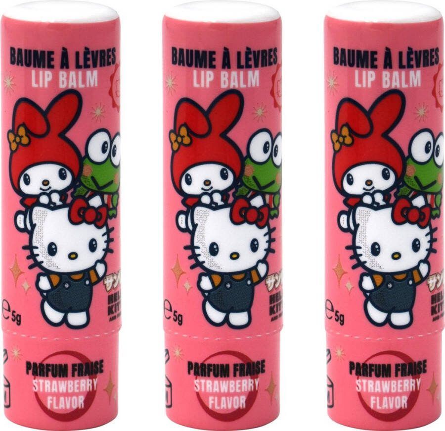 Take Care Hello Kitty Friends Lippenbalsem Set van 3 5 gr Vegan