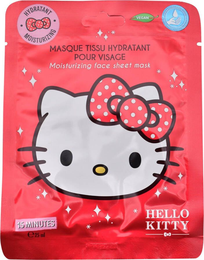 Take Care Hello Kitty Gezichtsmasker Hyaluronzuur Roze Grapefruit 12 stuks in Voordeelverpakking