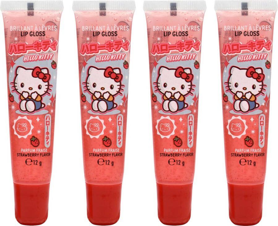 Take Care Hello Kitty Lipgloss Aardbei & Ananas (4 Stuks)