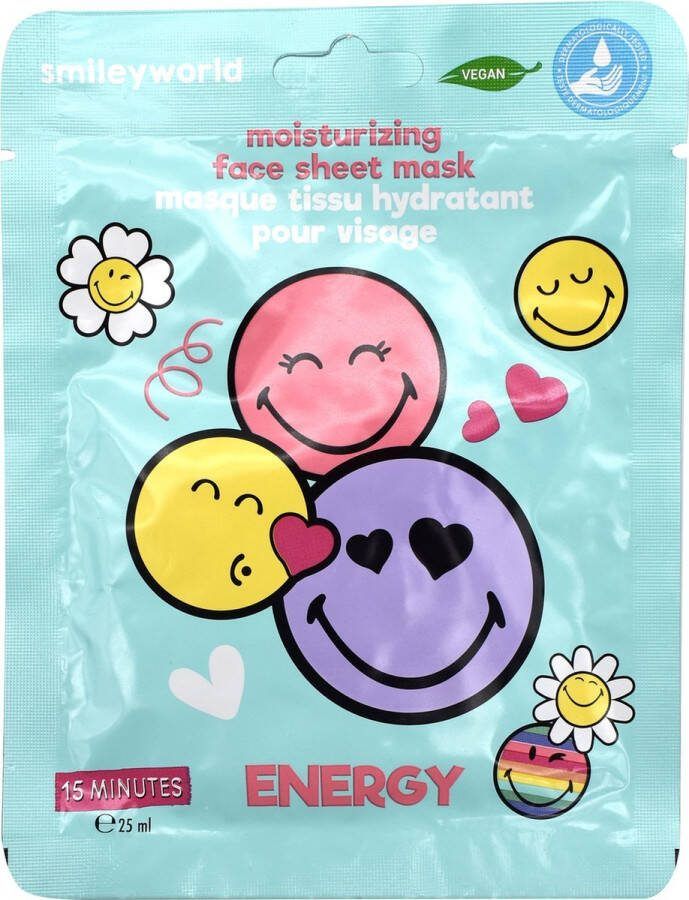 Take Care Smiley Gezichtsmasker Hyaluronzuur Roze Grapefruit 12 stuks in Voordeelverpakking