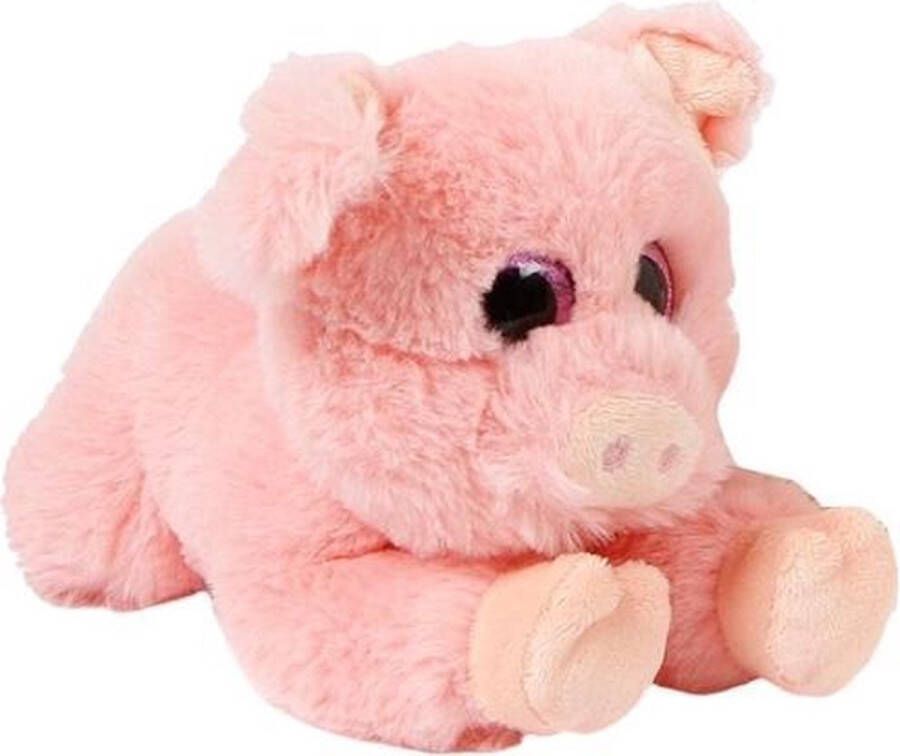 Take Me Home knuffel varken liggend 20 cm pluche roze