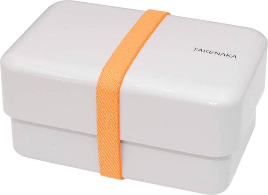 TAKENAKA Bento Nibble Box Candy Pink milieuvriendelijke lunchbox gemaakt in Japan BPA- & rietvrij 100% recyclebaar plastic flesgebruik magnetron- en vaatwasmachinebestendig Bentobox rechthoekig L165x108xH90mm (Grijze kampioen * band: Oranje)