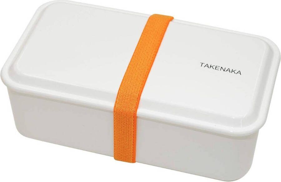 TAKENAKA Bento Snack Box Coconut White milieuvriendelijke lunchbox gemaakt in Japan BPA- & rietvrij 100% recyclebaar plastic flesgebruik magnetron- en vaatwasmachinebestendig Bentobox rechthoekig W19xD10.5 xH6.85cm 940ml (Kokos Wit)