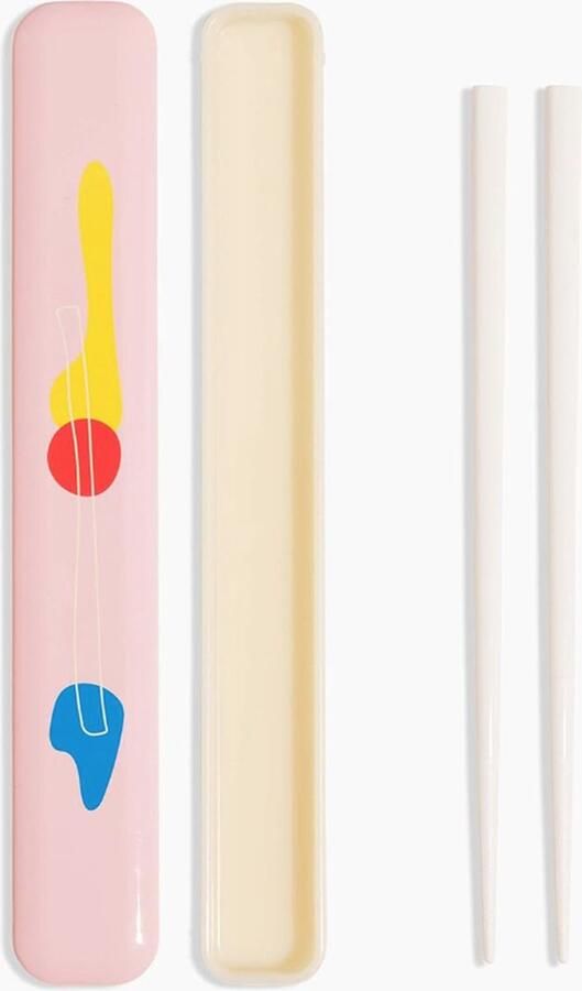 TAKENAKA POKETO CHOPSTICKS & CASE Pink Bestekset eetstokjes in doos B19 0 x D2 8 x H1 5 cm 48g (Rose)