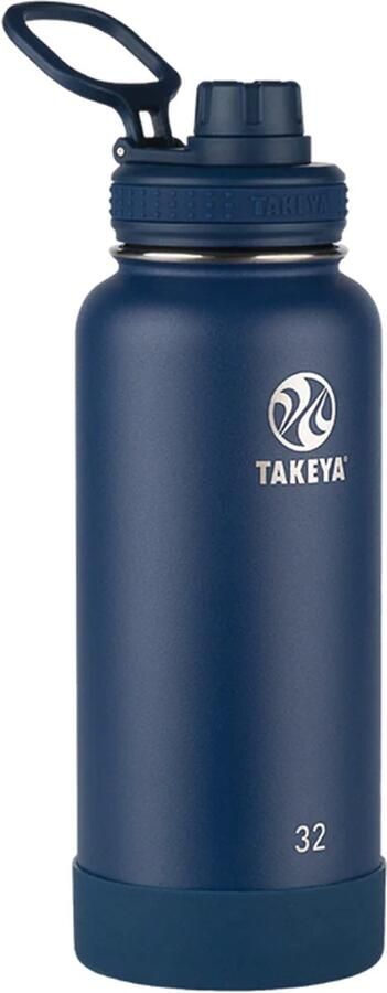 Takeya Actives Insulated Waterfles Thermosbeker Drinkfles Thermosfles 950 ml Midnight
