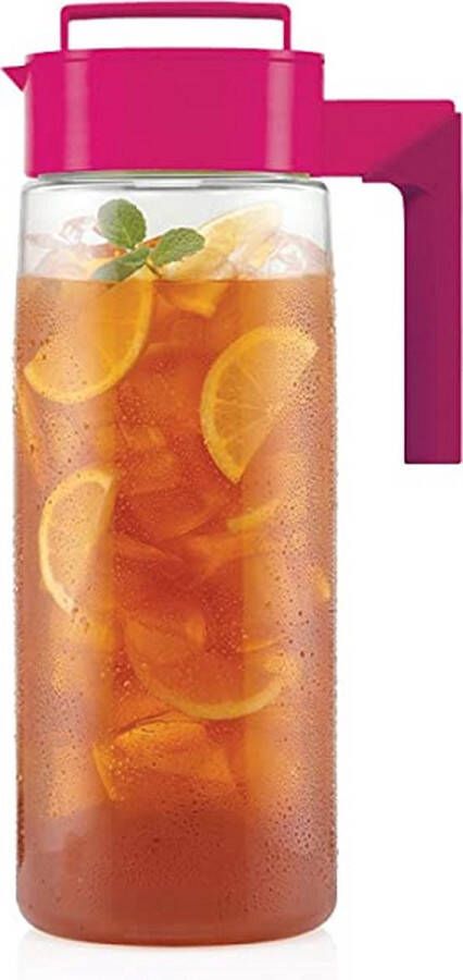 Takeya theepot ijstheemaker Cold Brew Tea Theemaker inclusief Theefilter Ice Tea Maker 1.8 liter Raspberry