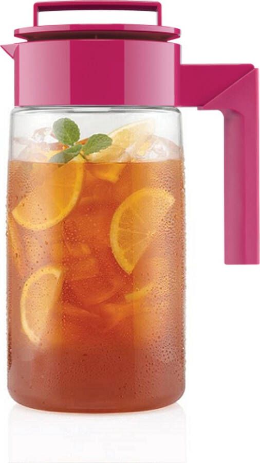 Takeya theepot ijstheemaker Ice Tea Maker Inclusief Filter Zelf IJsthee Maken Theemaker 0.94 liter Raspberry