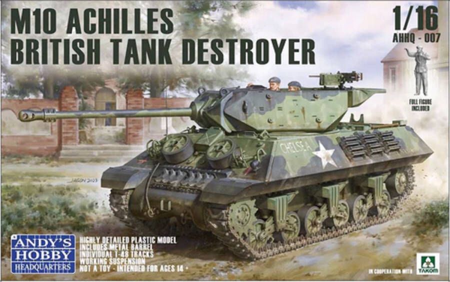 TAKOM 1:16 Andys Hobby Headquarters 007 British M10 Achilles IIc Tank Destroyer Plastic Modelbouwpakket