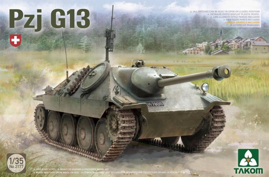TAKOM 1:35 2177 Pzj G13 Tank Plastic Modelbouwpakket