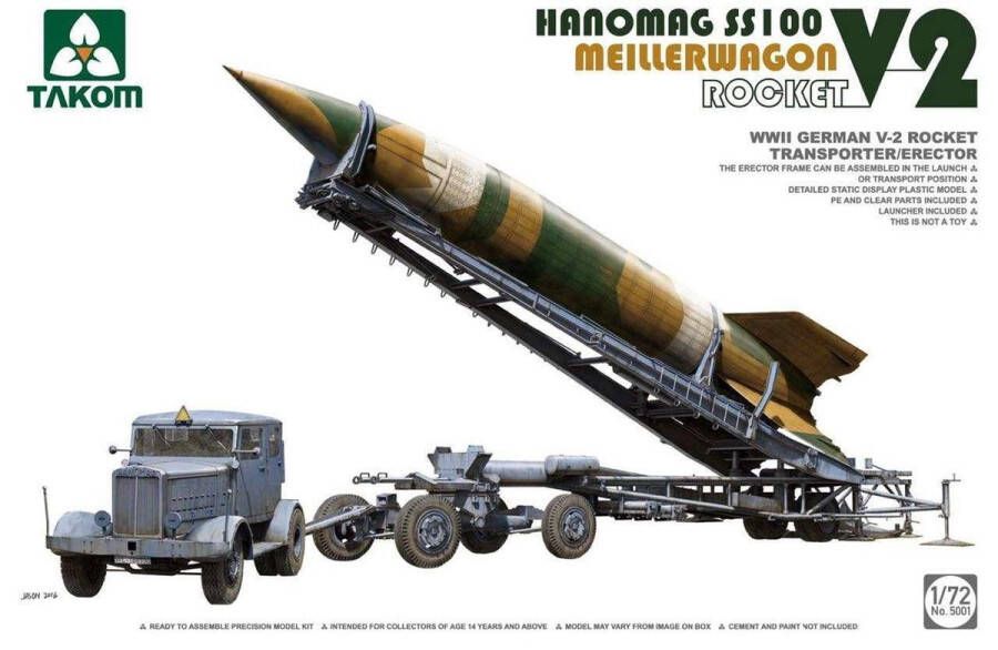 TAKOM Hanomag SS100 Meillerwagon V2 Rocket modelbouw pakket 1:72