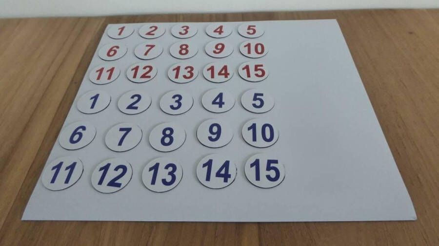 Taktisport Magneetset genummerd Voetbaltrainer 2x 15 stuks 25mm