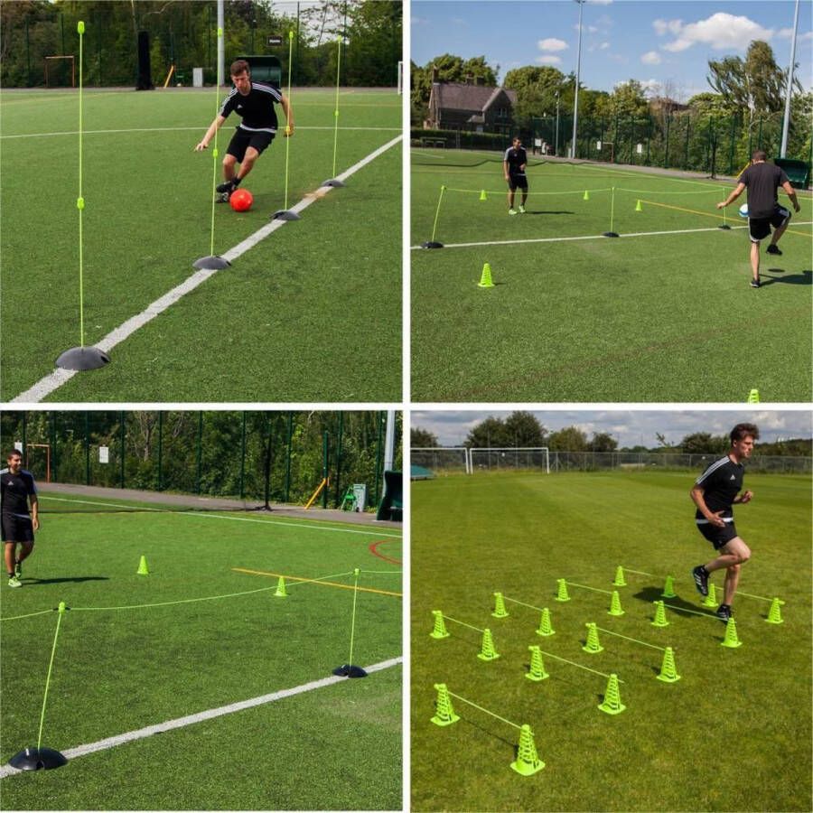 Taktisport Trainingsset Pro kunstgras: snelheid en coordinatie Voetbaltrainer Voetbal trainingsmateriaal
