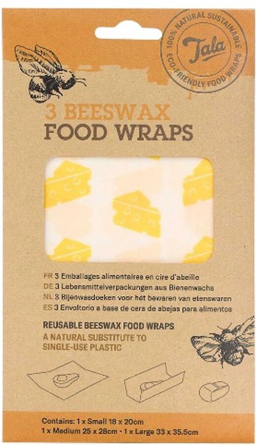 Tala Bijenwas Wrap Set van 3 Stuks Cheese