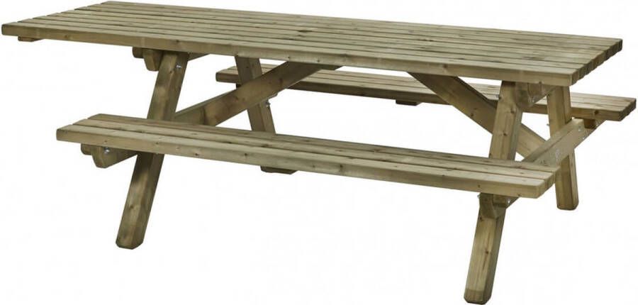 Talen Buitenmeubelen Talen rolstoel picknicktafel – 230×160 cm Groen geïmpregneerd