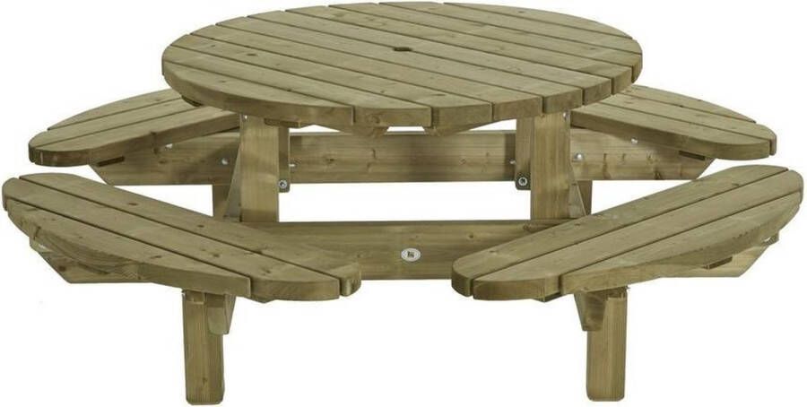 Talen Buitenmeubelen Talen Rond Picknicktafel Ø 210CM HOOGTE 76CM