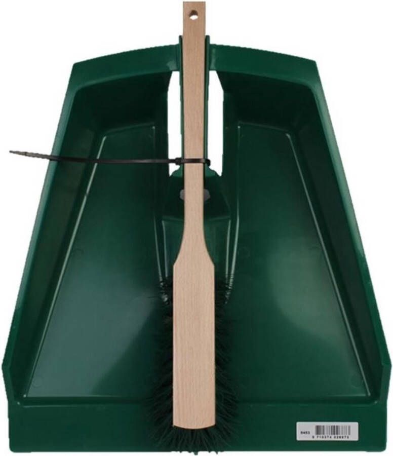 Talen Tools Stoffer en blik donkergroen XXL tuinafval Stoffer en blik