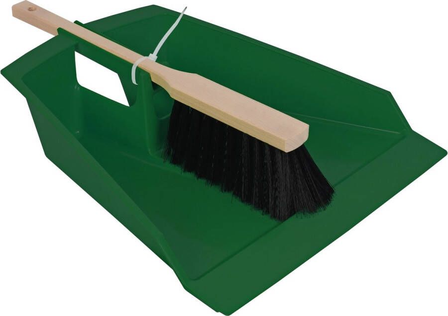 Talen Tools Stoffer en blik donkergroen XXL tuinafval Stoffer en blik