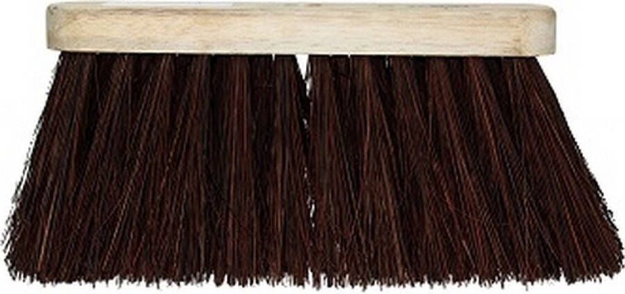 Talen Tools Bezemkop buiten bruin hout natuurvezel 28 cm Bezem