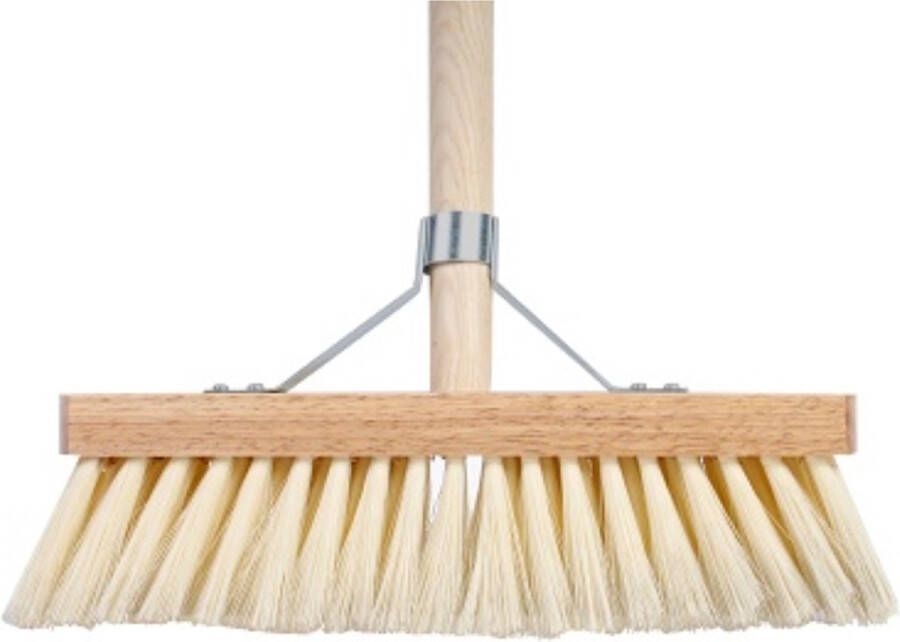 Talen Tools Zaalbezem 30 cm met beugel en houten steel 140 cm