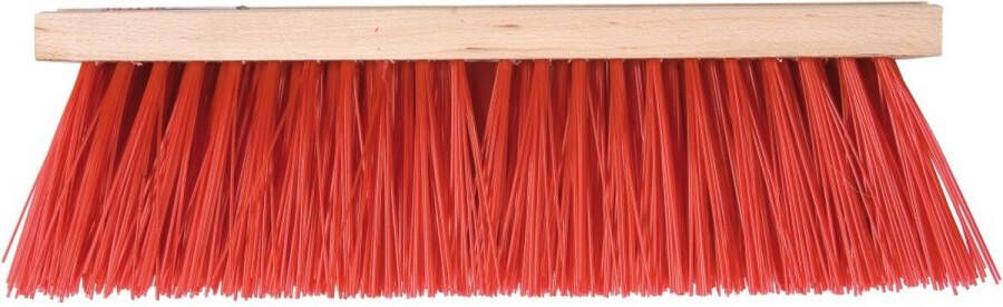 Talen Tools Bezemkop Buitenbezem Rood Fsc Hout nylon 41 Cm