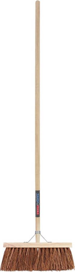 Talen Tools Harde bezem 37 cm met beugel en houten steel 140 cm