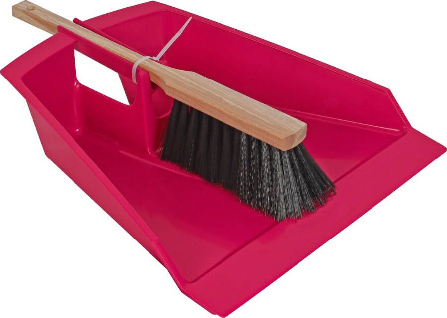 Talen Tools Stoffer en blik roze XXL tuinafval Stoffer en blik