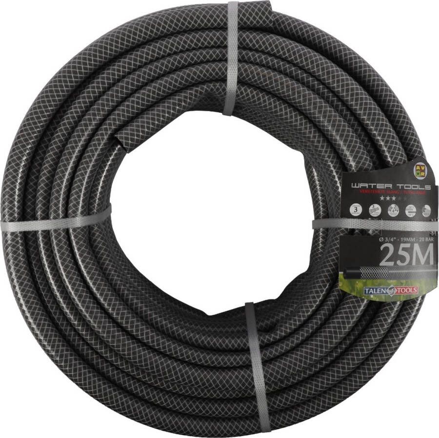 HomGar – Grijze versterkte tuinslang – Lengte 25 meter – Dikte 13 mm 1 2” inch – Flexibele tuinslang – Anti knik – Bewatering – Waterslang Hoogwaardige kwaliteit