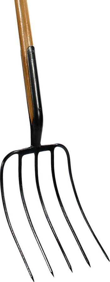 Talen Tools Mestvork 5 tanden houten steel 85 cm met T-greep en vaste veer verbinding