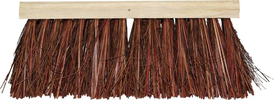 Talen Tools Bezemkop buiten bruin FSC hout natuurvezel 37 cm Bezem