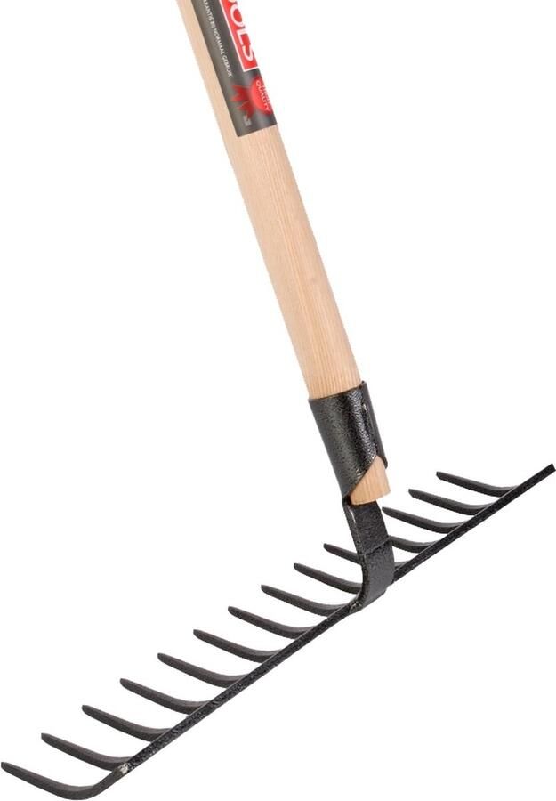 Talen Tools Tuinhark gesmeed staal 36 cm met houten steel 160 cm