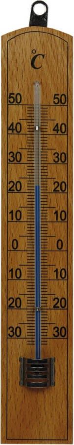 Shoppartners Thermometer buiten hout 20 x 4 cm Buitenthermometers