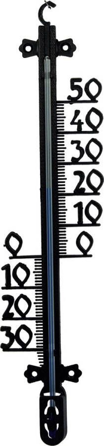 Strabox Buitenthermometer voor tuin buiten 65 x 9 x 2 cm zwart buitenthermometers temperatuurmeters