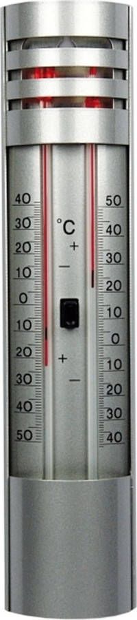 Talen Tools Thermometer min max voor in kas metaal 32 cm Buitenthermometers