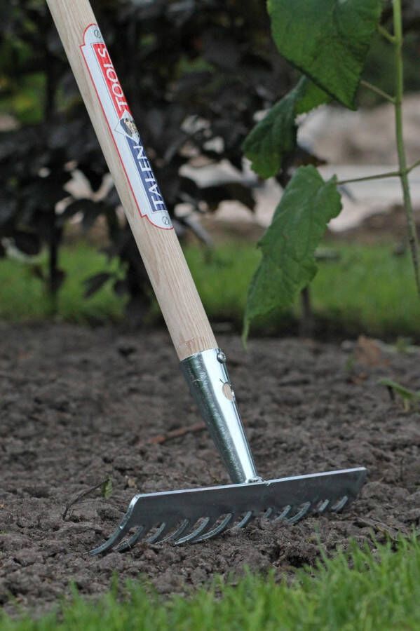 Talen Tools – Tuinhark – 12 tanden – Verzinkt – 30 cm – Essenhouten steel – 160 cm