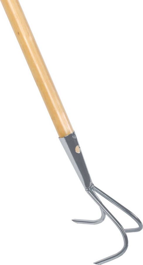 Talen Tools – Tuinkrabber – Verzinkt – 3 tanden – Essenhouten steel – 140 cm
