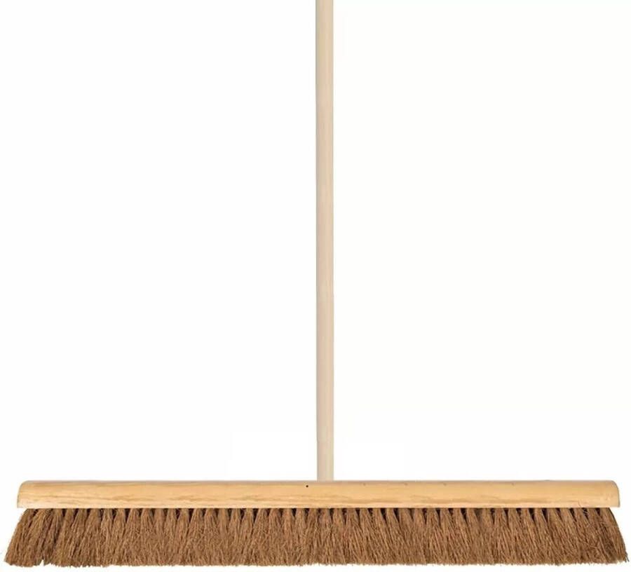 Talen Tools Zaalveger – Zachte bezem – Kokosharen – 90 cm – Houten steel – 160 cm