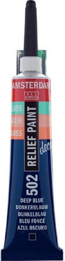 Talens Amsterdam Relief Verf 20 ml Donkerblauw 502